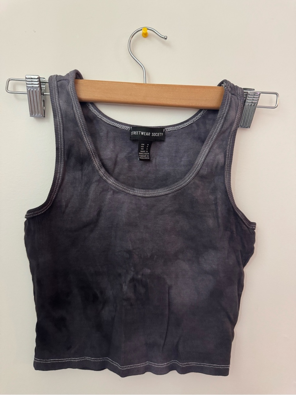 Streetwear Society Women's Gray Ribbed Tank Top